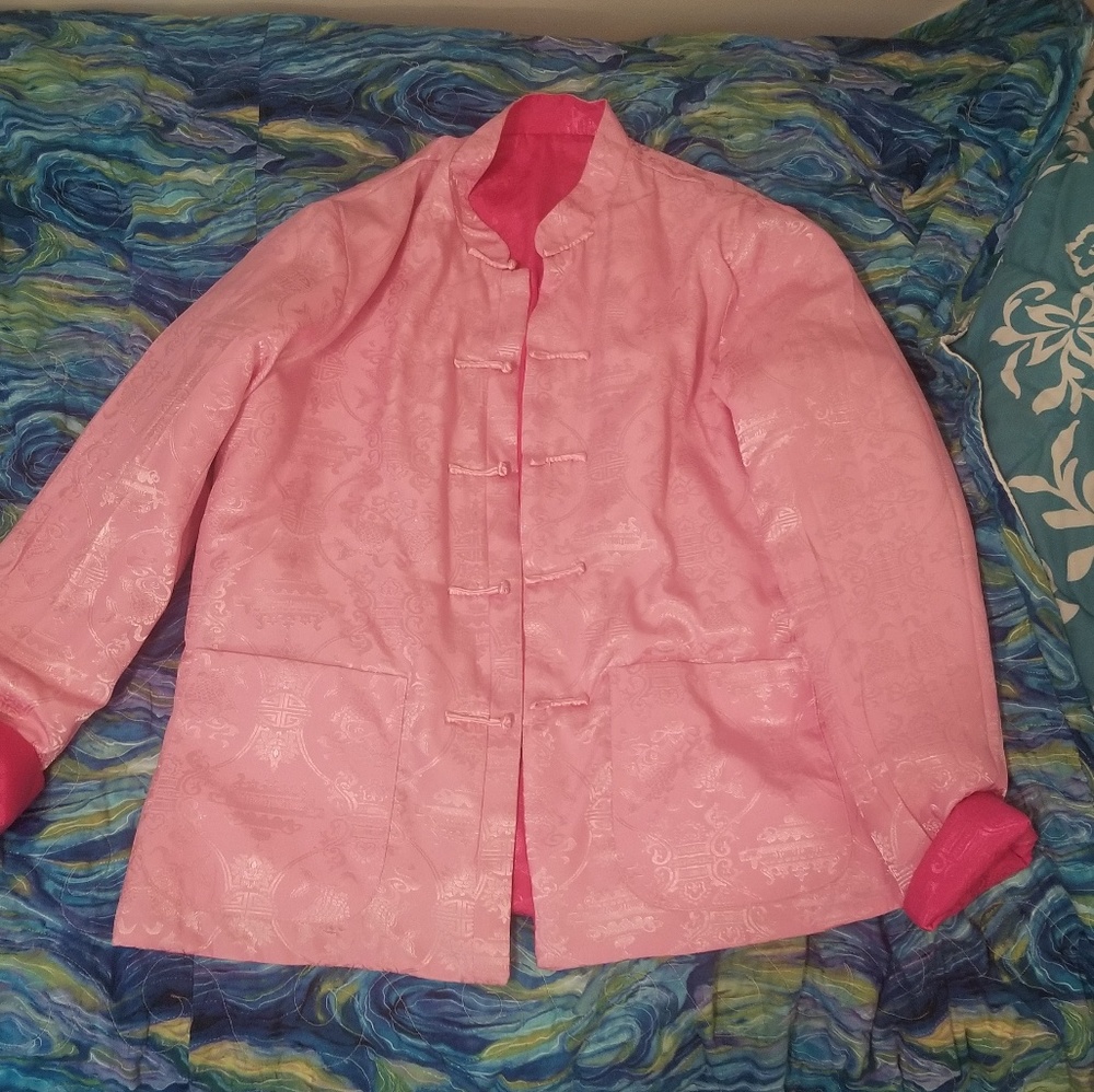 A pink and fuschia coat